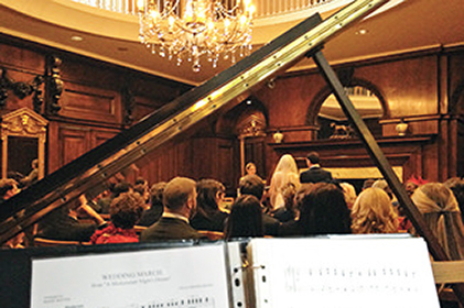 Civil Wedding Ceremony at Skinners Hall, Dowgate Hill, London Wedding Pianist Mark Reeves at Skinners Hall, Dowgate Hill, London